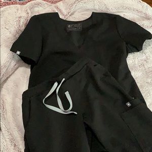 Black set of FIGS Scrubs